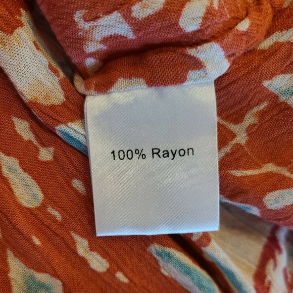 NORM THOMPSON Women's Size Small Boho Maxi Dress Multicolor Ruched Relaxed VTG - Picture 6 of 13